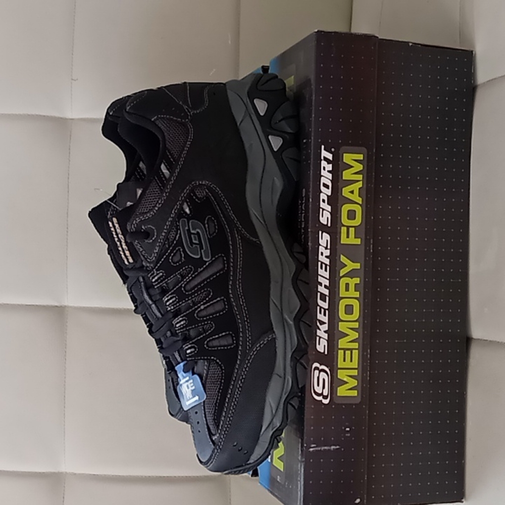 Skechers Sport After Burn Mens Training Shoes Wide Fit Black/Charcoal Size 11.5